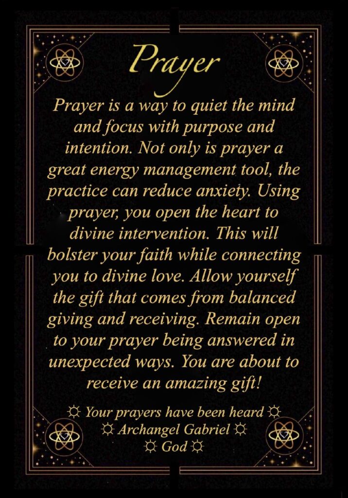 angel whisper card prayer