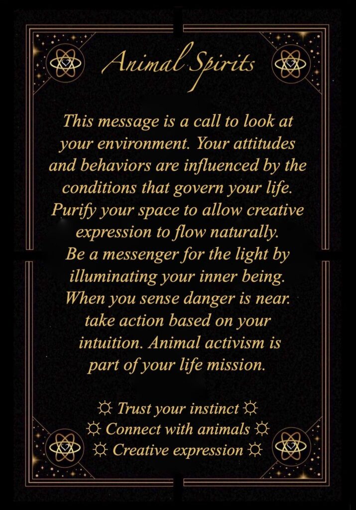 angel whispers card animal spirits